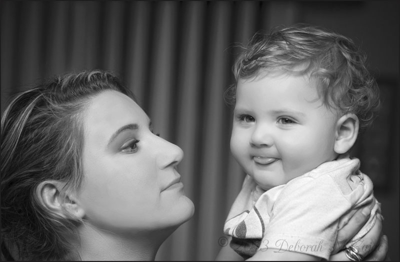 Allie and Jaxon black and white