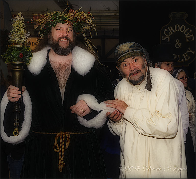 The Ghost of Christmas Present and Ebenezer Scrooge