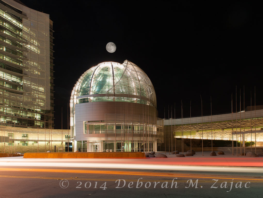 Moon over City Hall San Jose California