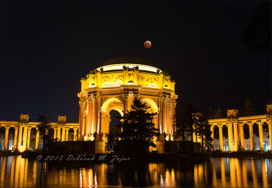 Totality-Lunar Eclipse over The Palace of Fine Arts San Francisc