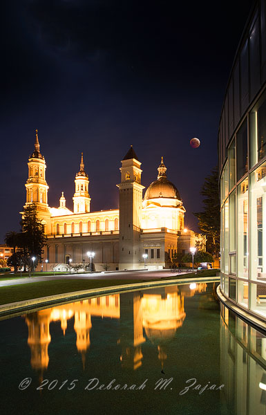 What If I had Stayed Total Lunar Eclipse over St Ignatius Cathed