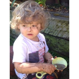 Broken Sprinkler brings about a huge opportunity to play in the mud!