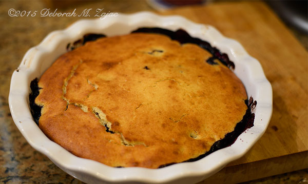 Just out of the Oven Blueberry Cobbler