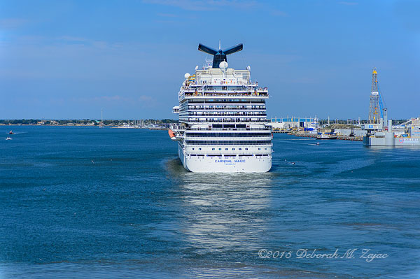 Carnival Magic Setting Sail Before Navigator of the Seas