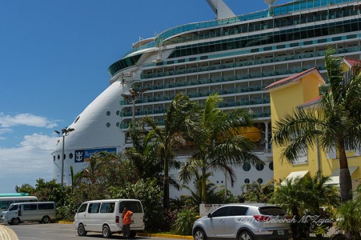 Navigator of the Seas Forward in the Port of Roatan