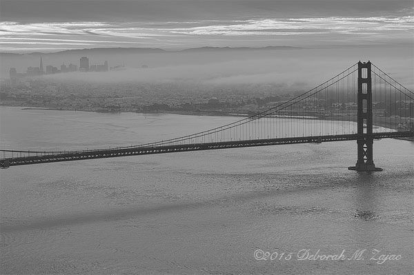 Morning Light and Fog over San Francisco CA
