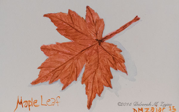Maple Leaf in Watercolor