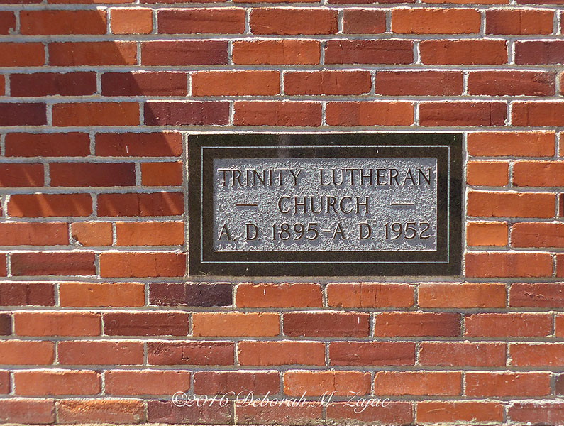 Building Age Plaque Trinity Lutheran Church
