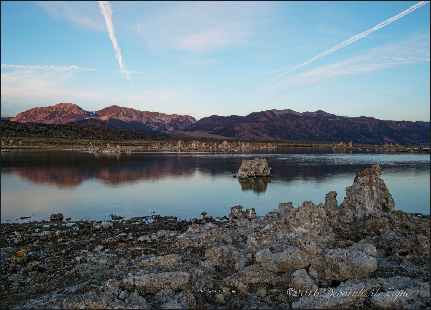 Alpine Glow on Eastern Sierras from Mono Lake