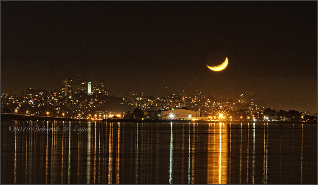 Moon Set over San Francisco