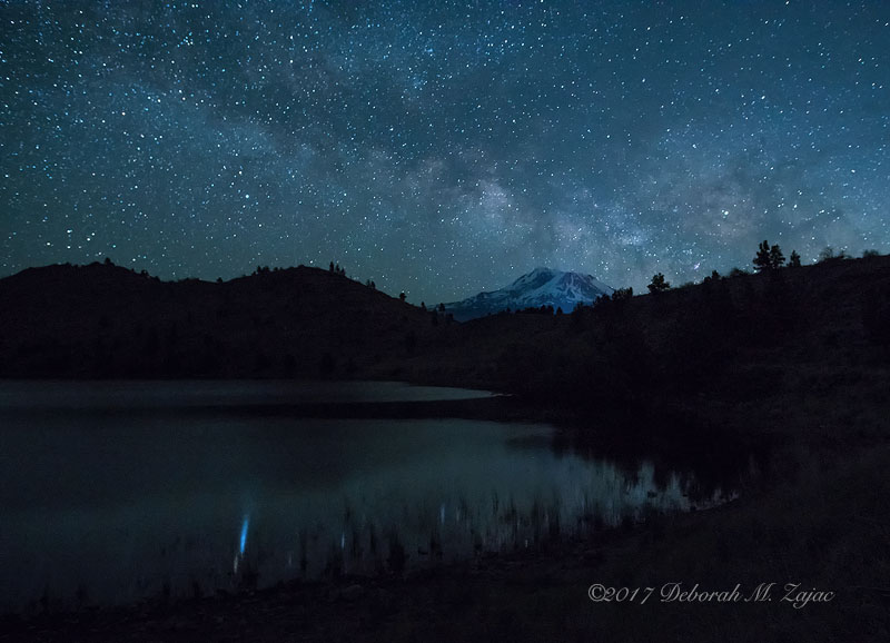 Milky Way over Mt. Shasta and Mt Shastina