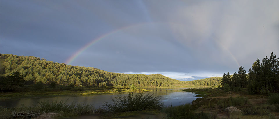 Full Rainbow over Spooner Lake