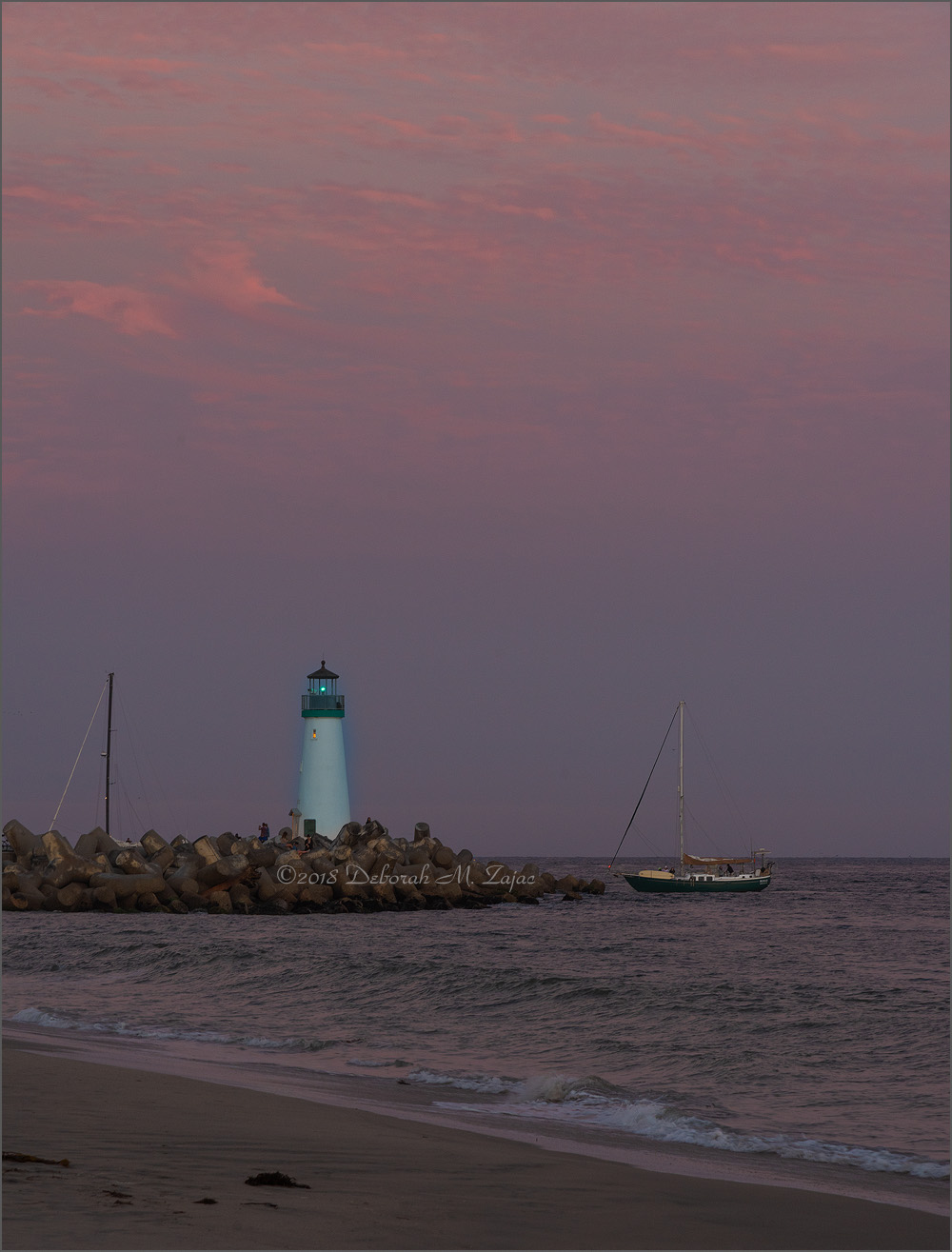 Belt of Venus Surrounds the Walton Lighthouse