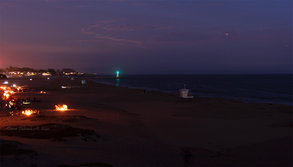 Mars Shines Red over Santa Cruz CA