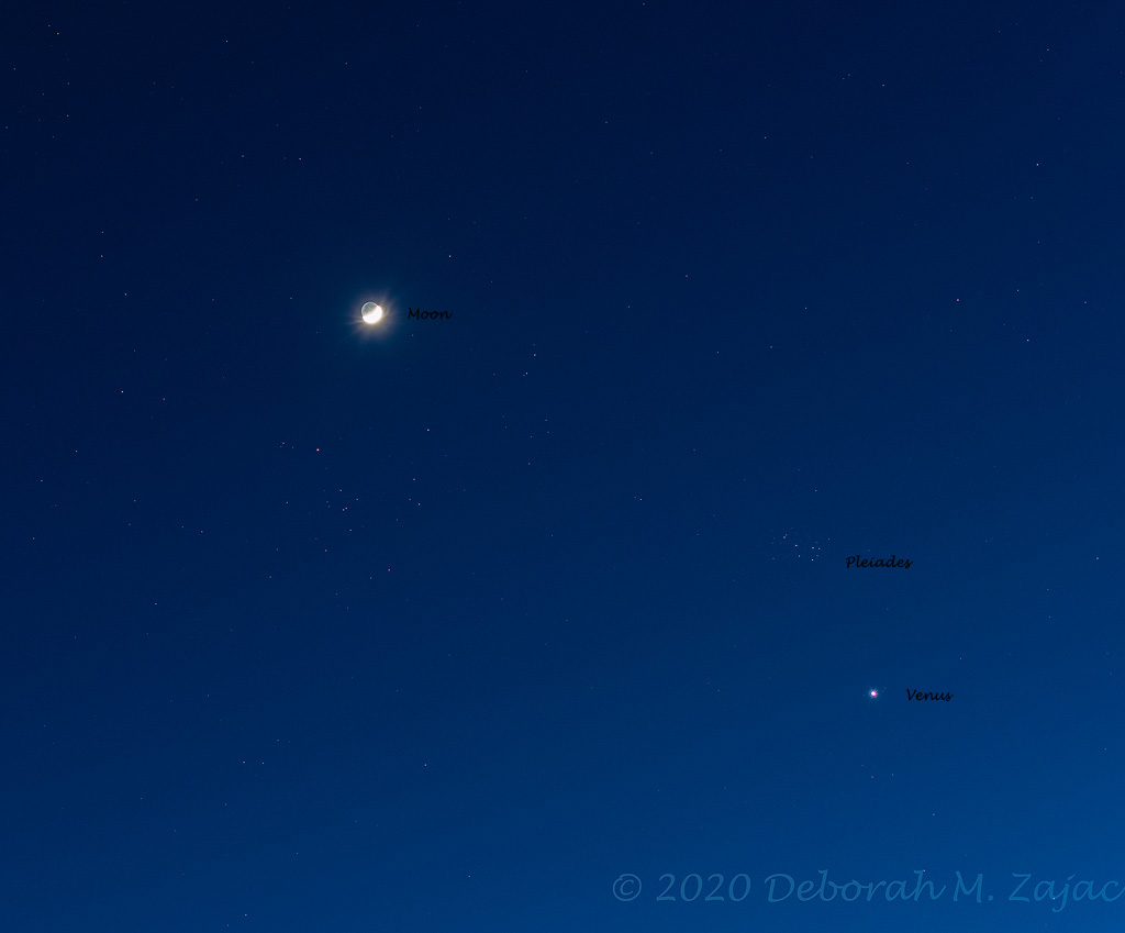 Moon Venus Pleiades Conjunction