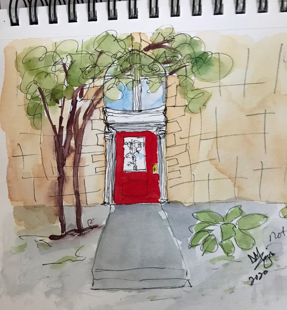 Red Door Carson City watercolor